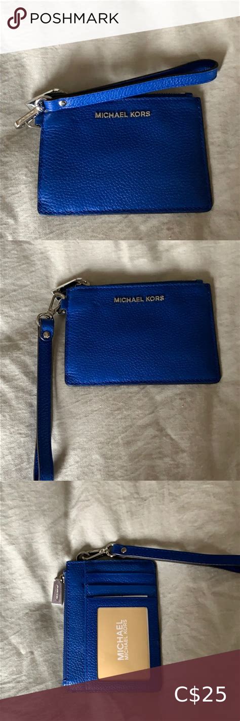 michael kors wristlet blue|michael kors wristlet cheap.